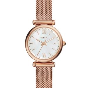 Carlie Mini 28mm Three-Hand Rose Gold-Tone Stainless Steel Watch