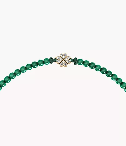 Sutton Mini Moments Green Beaded Clover Bracelet - Image 3