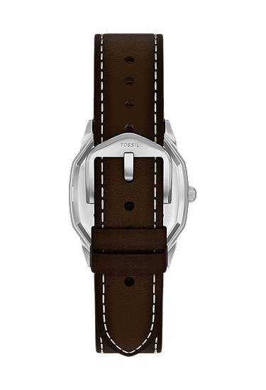 Harlow 33mm Three-Hand Brown Leather Watch - Image 3