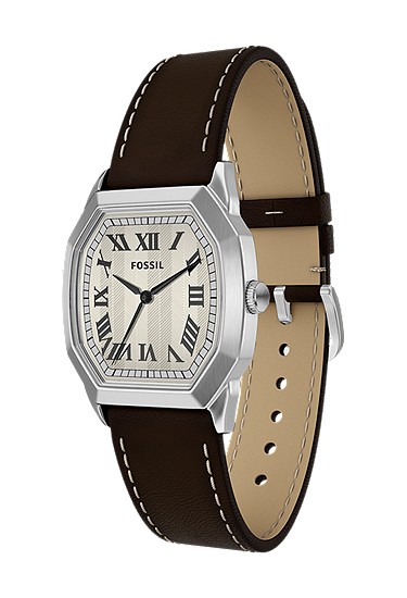 Harlow 33mm Three-Hand Brown Leather Watch - Image 7