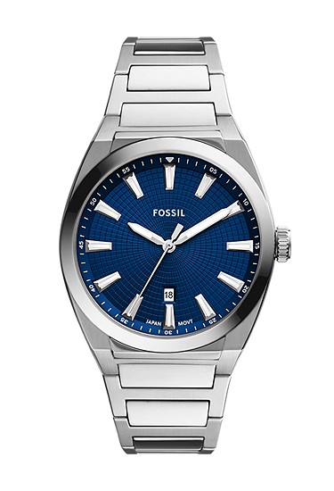 Everett 42mm Three-Hand Date Stainless Steel Watch