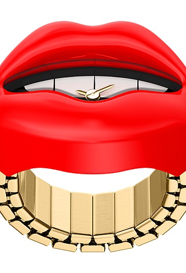 Lips Watch Ring 18mm Two-Hand Gold-Tone Stainless Steel - Image 4