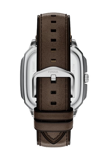Crosby 42mm Three-Hand Brown Leather Watch - Image 3