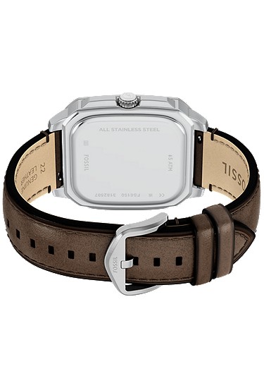 Crosby 42mm Three-Hand Brown Leather Watch - Image 6