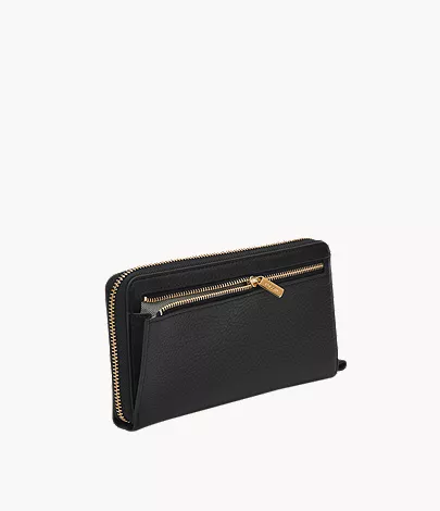 Liza Leather Zip Around Clutch Wallet - Image 4