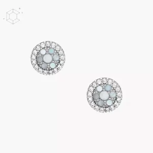 Sterling Mother-of-Pearl Sterling Silver Stud Earrings