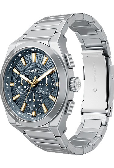 Everett 44mm Chronograph Stainless Steel Watch - Image 8