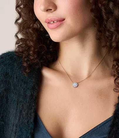 Merrit Northlight Collection Rose Gold-Tone Stainless Steel Pendant Necklace - Image 2