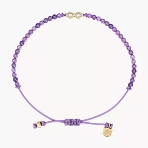 Sutton Mini Moments Purple Beaded Infinity Bracelet