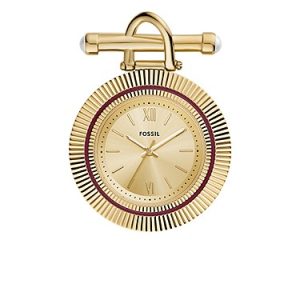 Scarlette 35mm Three-Hand Gold-Tone Stainless Steel Watch Brooch