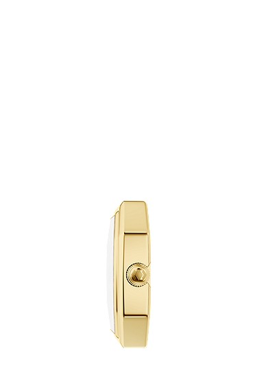 Harlow 80mm Three-Hand Gold-Tone Desk Clock - Image 3