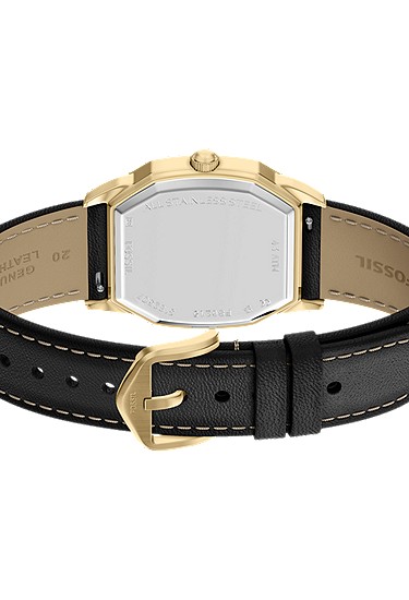 Harlow 33mm Three-Hand Black Leather Watch - Image 6