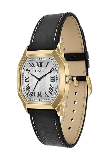 Harlow 33mm Three-Hand Black Leather Watch - Image 7