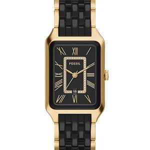 Raquel 26mm Three-Hand Date Gold-Tone Stainless Steel and Black Ceramic Watch