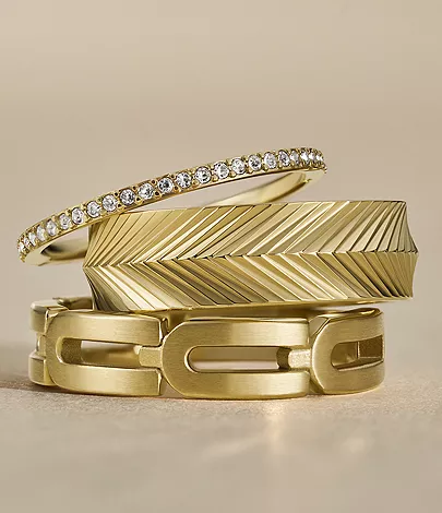 Heritage D-Link Chain Gold-Tone Stainless Steel Band Ring - Image 5