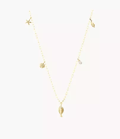 Sutton By The Sea Gold-Tone Brass Shell Necklace