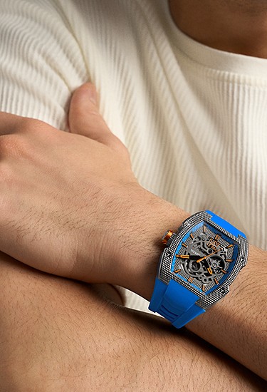 Machine X1 42mm Automatic Blue Silicone Watch - Image 2