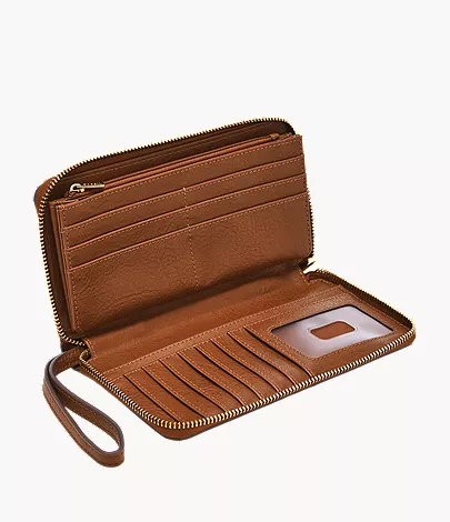 Liza Leather Zip Around Clutch Wallet - Image 2